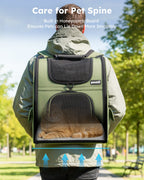 Expandable Breathable Mesh Cat Backpack Carrier (Green)
