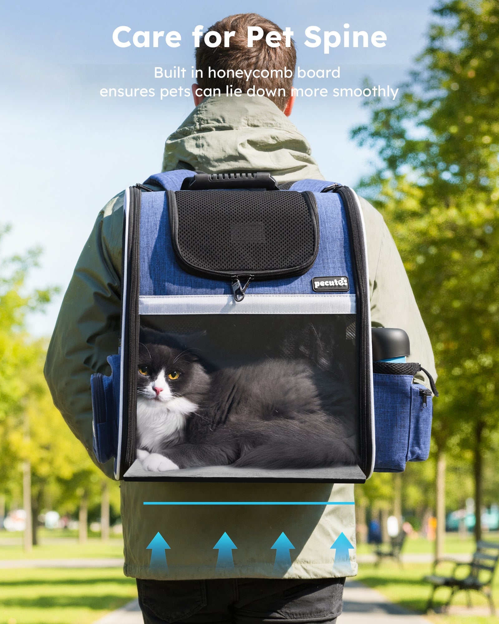 Pecute Portable Breathable Rucksack Pet Carrier Backpack