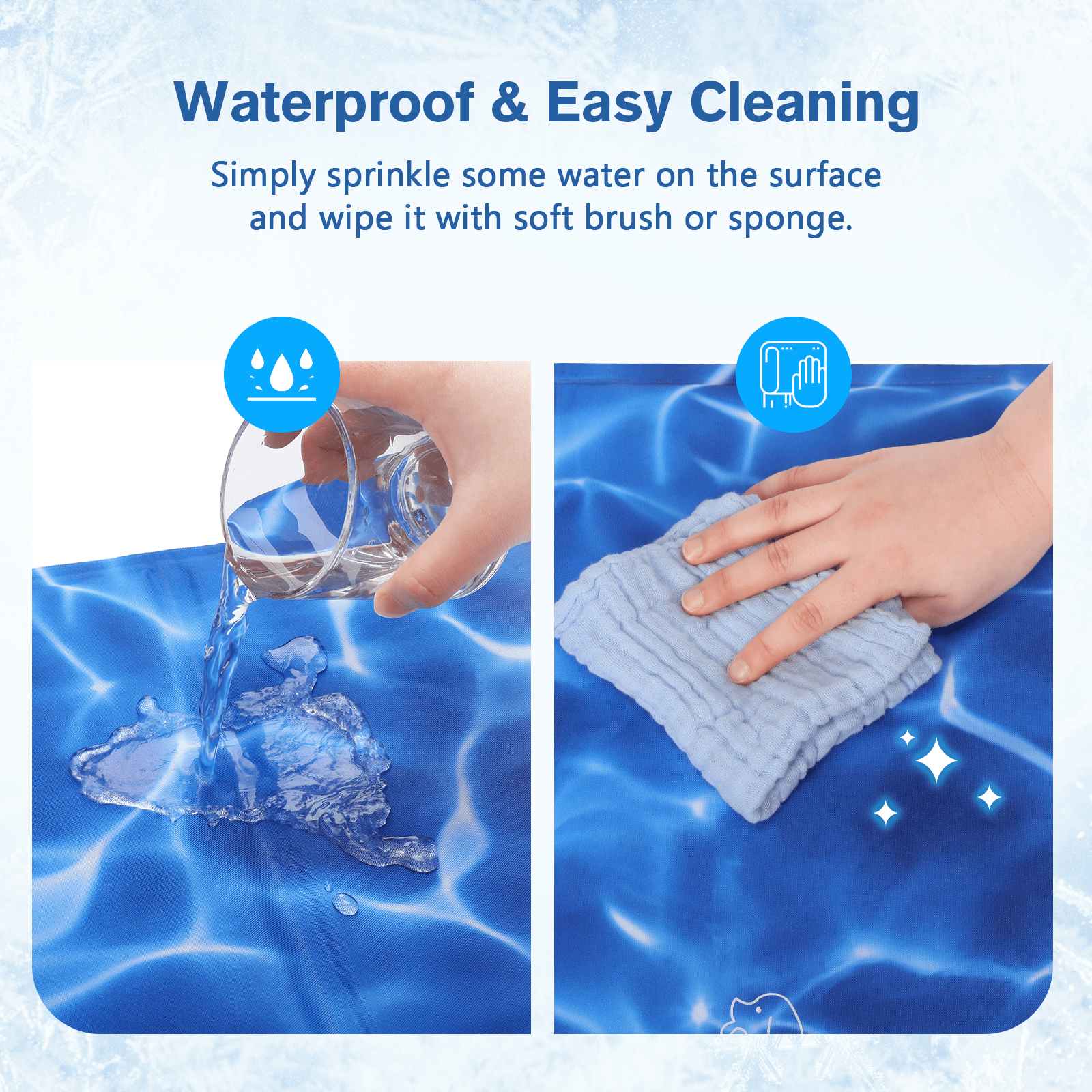 XS-XXL Cooling Mat  Water Ripples