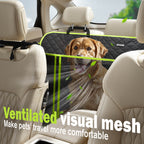 Full Surrounded Dog Car Seat Cover for Back Seat, Car Window Fixing for Maximum Car Protection