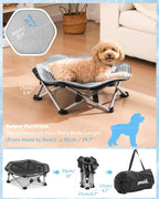 Elevated Dog Bed with Cooling Blanket