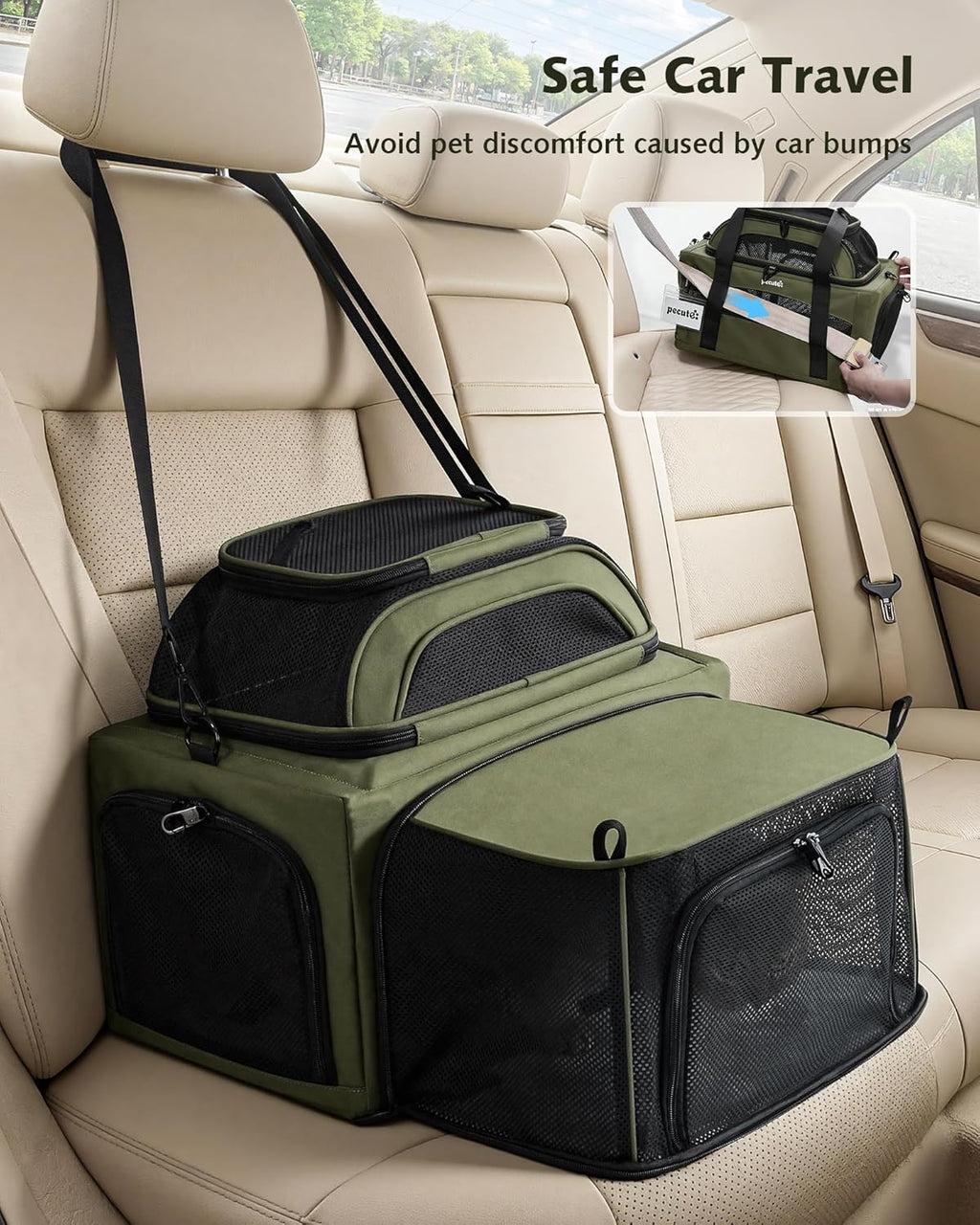 Airline Approved Top Side Expandable Pet Carrier Dog Cat Carrier