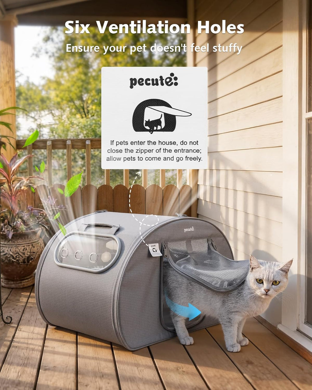 Cat Cooling House Dog House with Cooling Mat