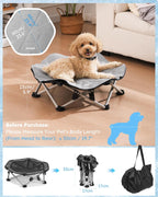 ELevated Pet Bed with Cooling Mat Cat Cooling Bed Built with 360° Breathable Mesh