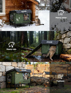 Heated Outdoor Cat House with Heating Pad