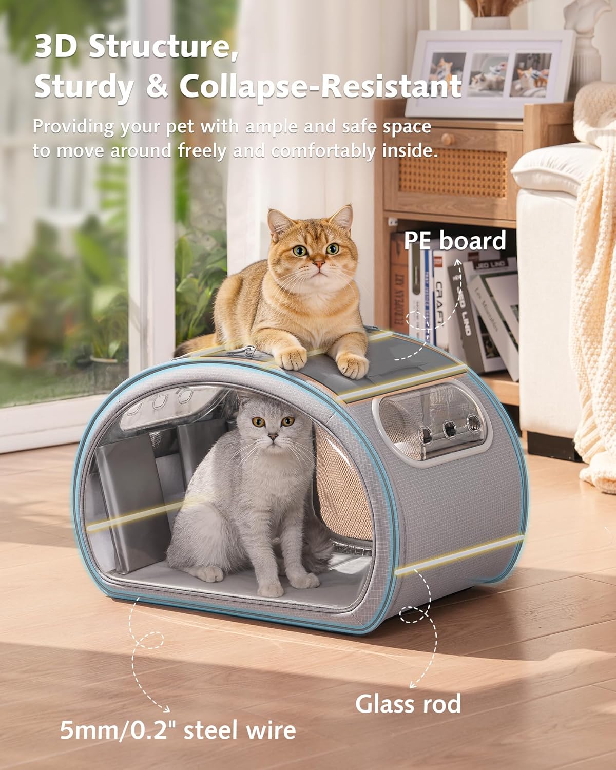 Pecute Cat Cooling House Dog House with Cooling Mat