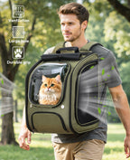 Bubble Cat Backpack Carrier Large Space Ergonomic 3D Design Breathable & Shaded