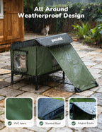 Heated Outdoor Cat House with Heating Pad