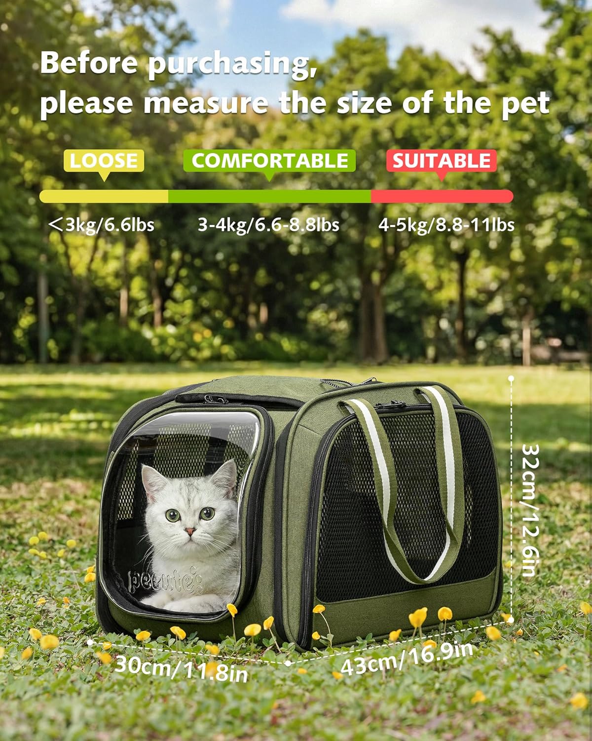 Cat Carrier Bubble Window Breathable Stable Pet Carrier Handbag