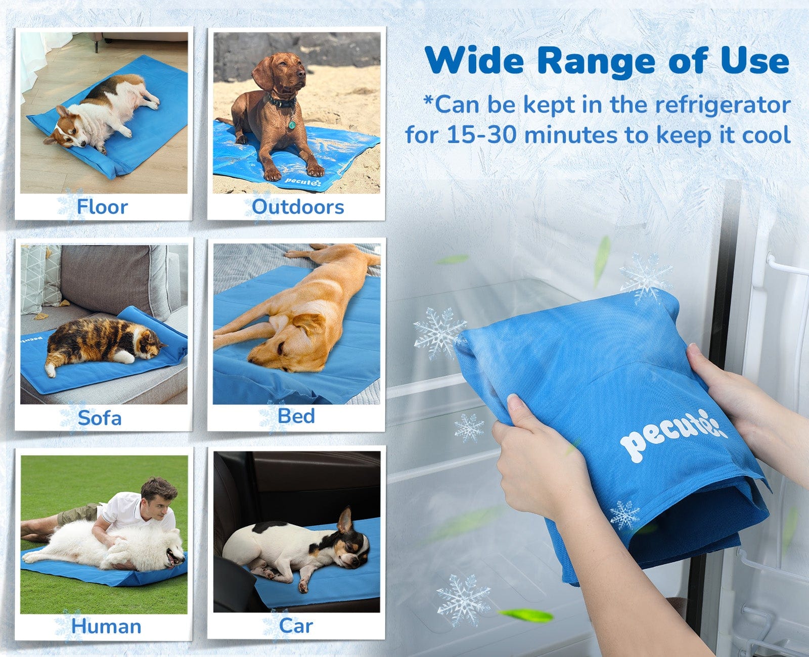 M-XL Dog Cooling Mat with Pillow