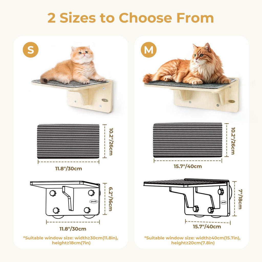 Wood Wall-Mounted Cat Climbing Shelf