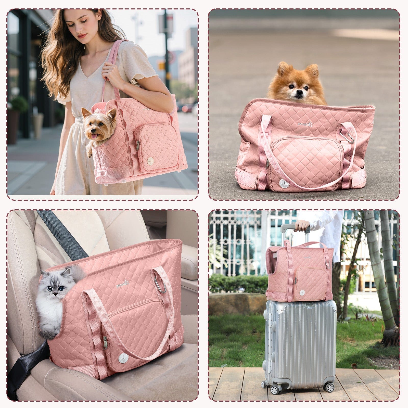 Dog Purse Carrier Lightweight for Small Dogs Puppies Tote Bag Dog Carrier