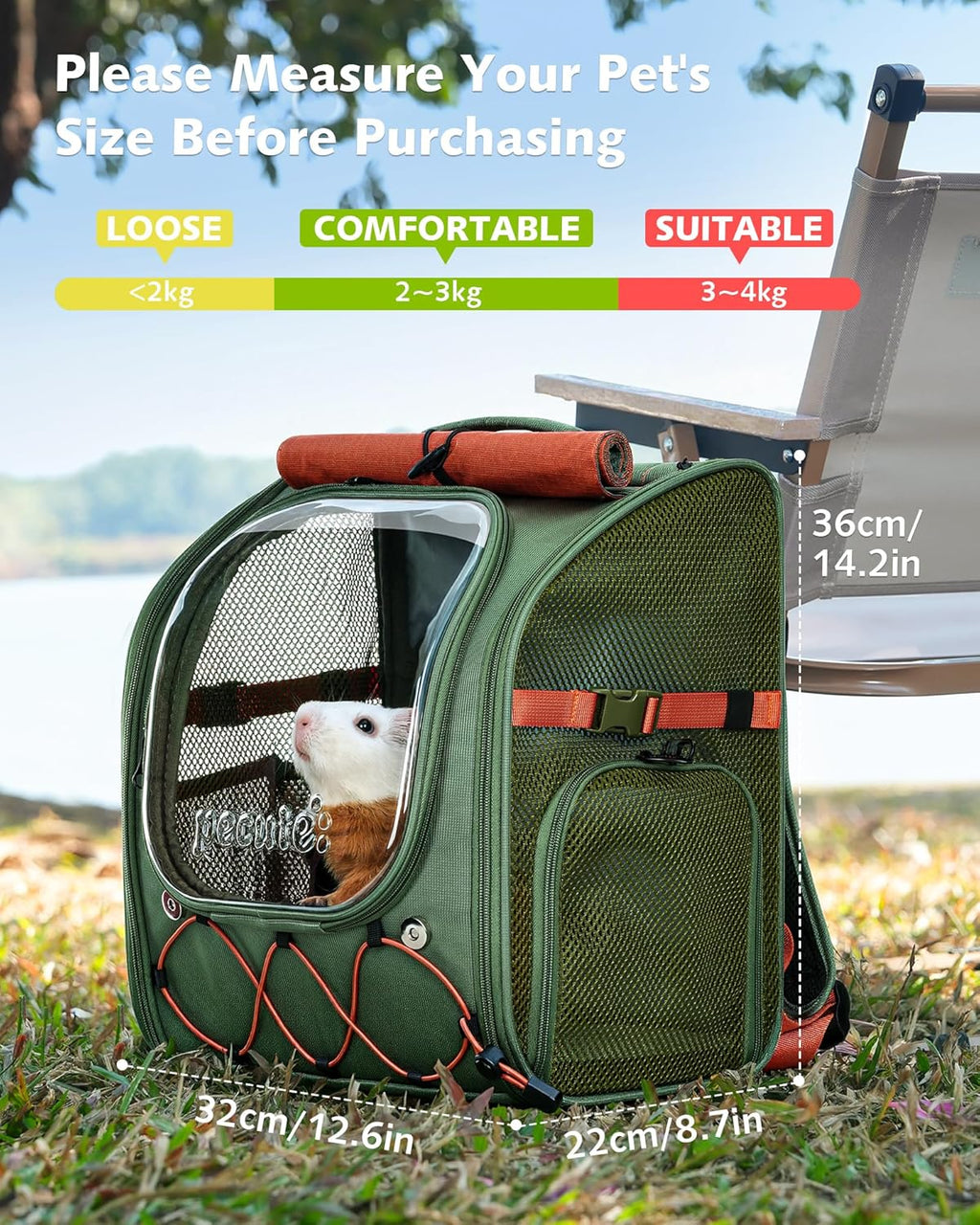 Small Pet Carrier Breathable Guinea Pig Carrier