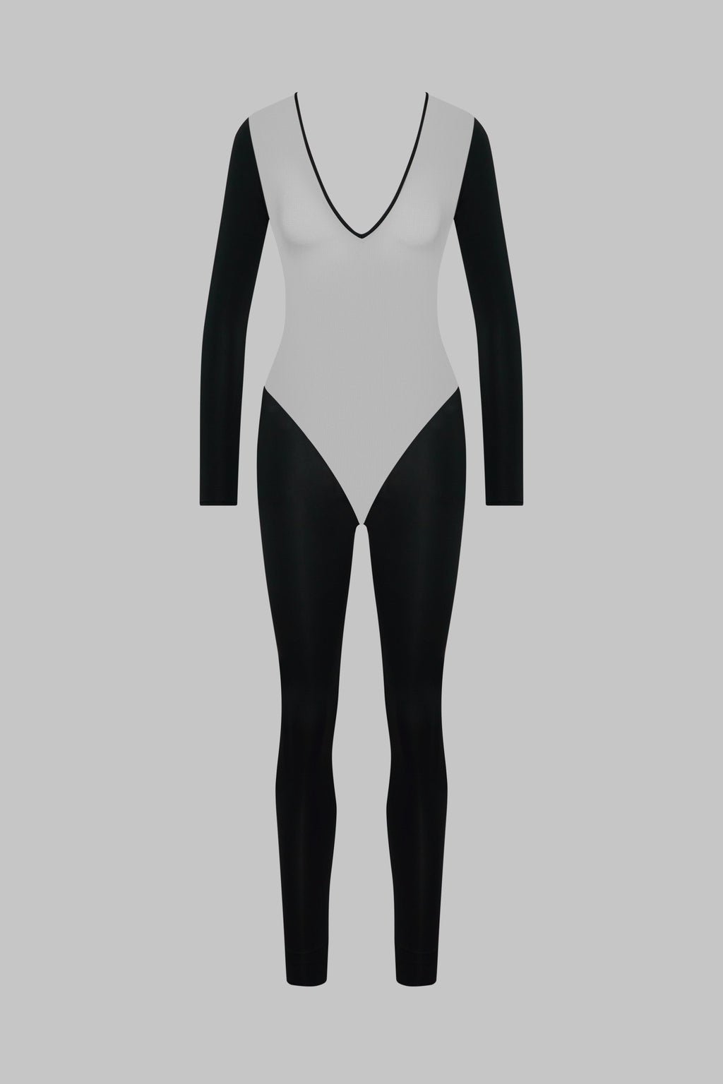 Catsuit manches longues dos transparent - Pure Tentation