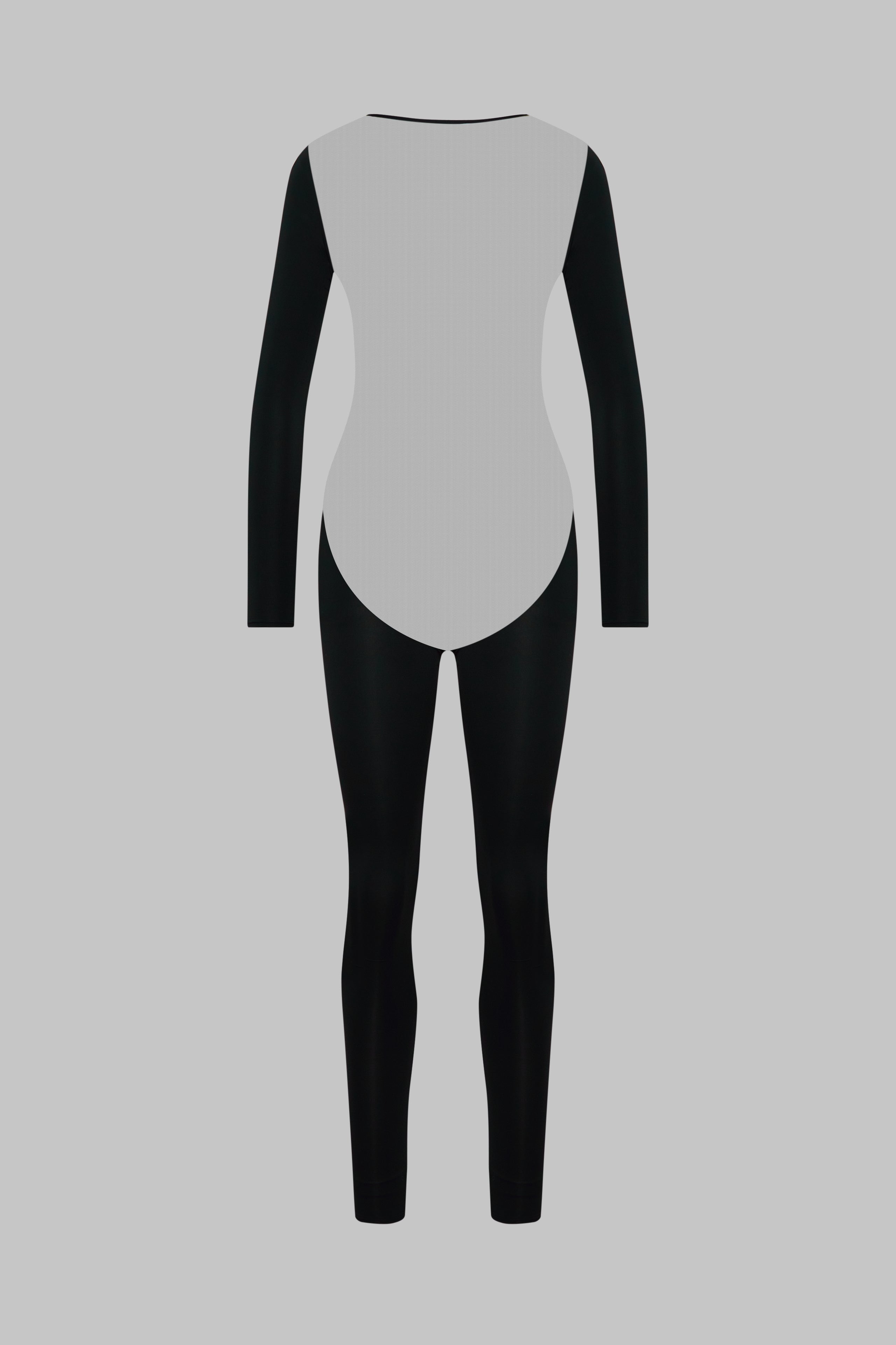 Catsuit manches longues dos transparent - Pure Tentation