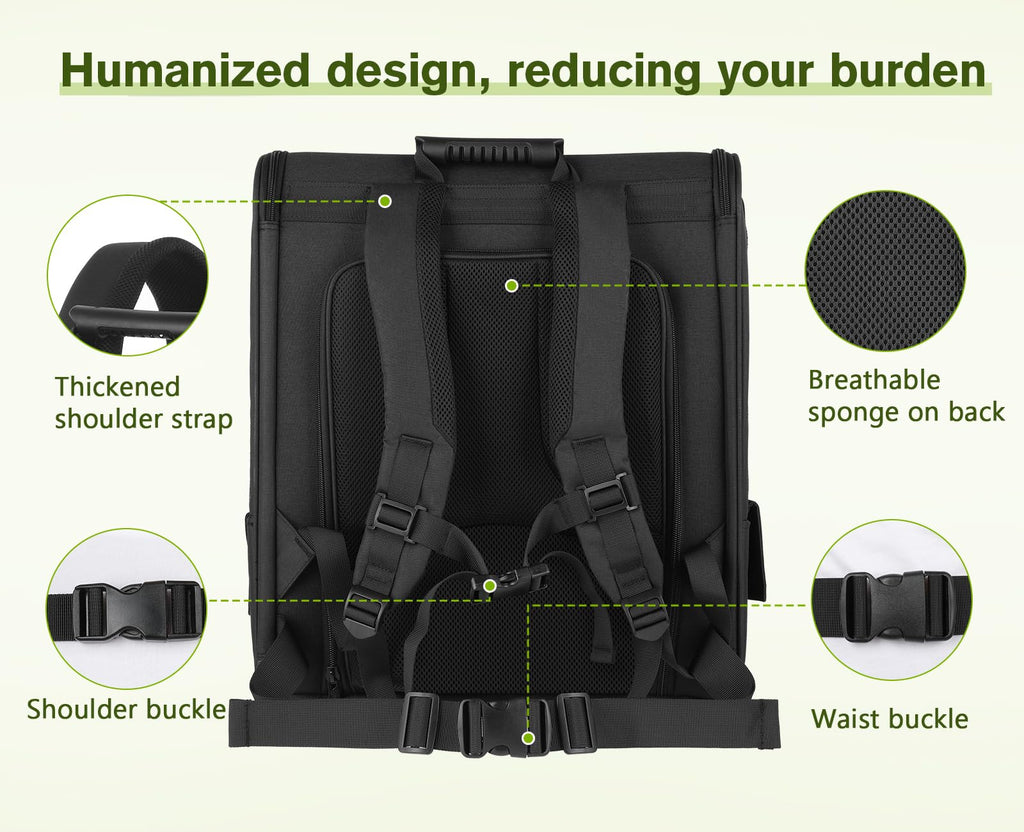 Cat Carrier Dog Backpack Expandable（Black）