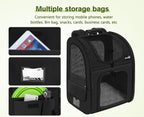 Cat Carrier Dog Backpack Expandable（Black）
