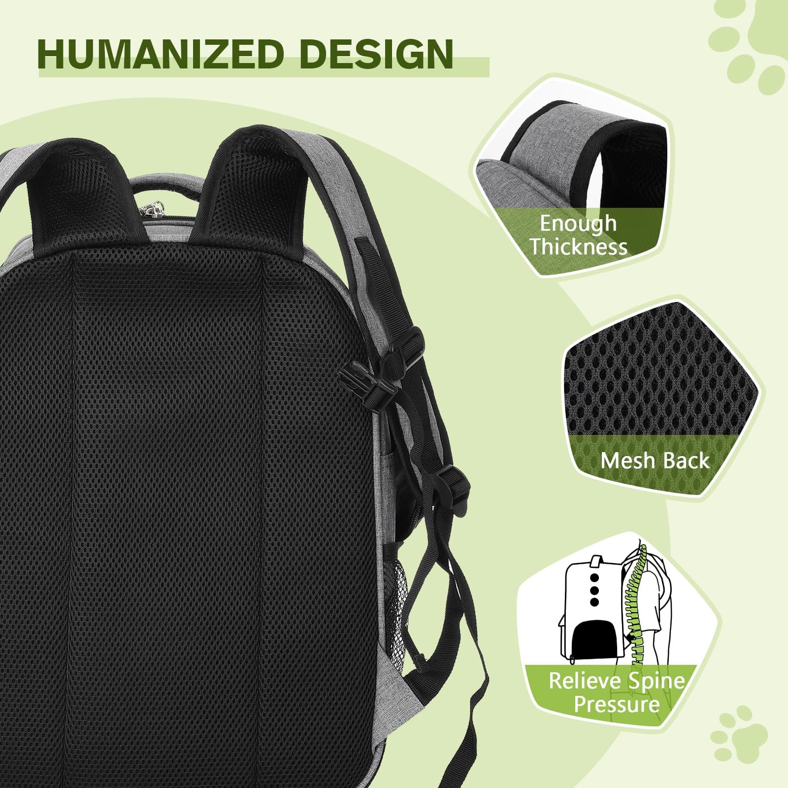Pecute Small Pet Carrier Backpack for Cats and Puppies