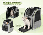 Pet Carrier Backpack Expandable Portable with Curtain