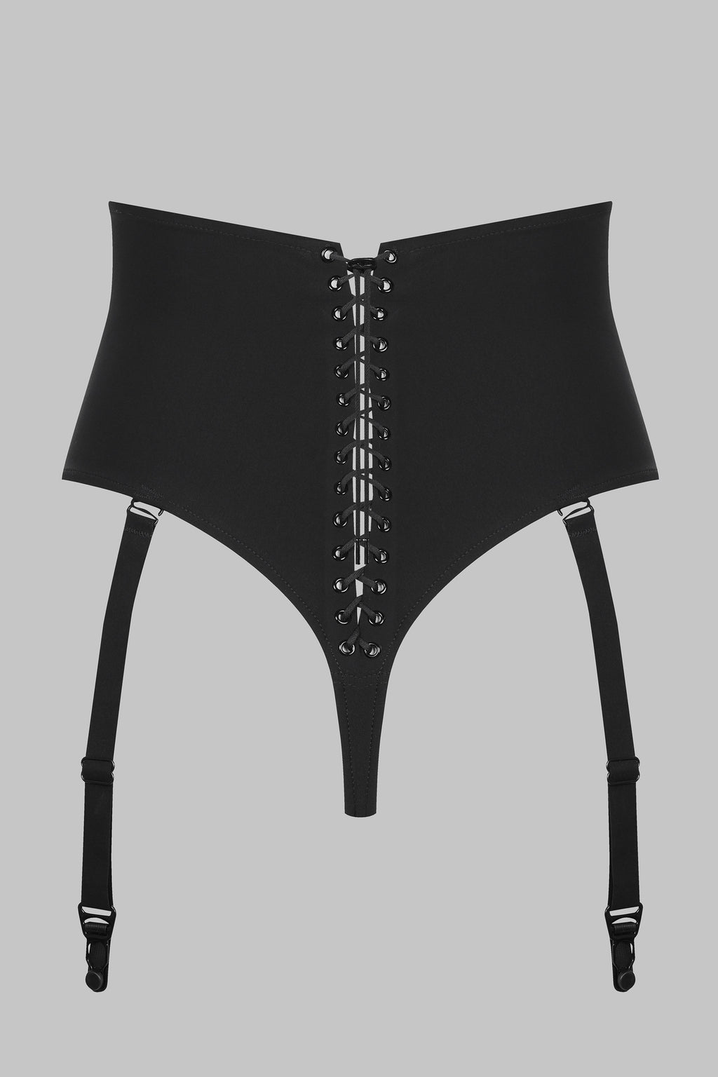 Tanga taille haute porte-jarretelle - Nuit Infinie