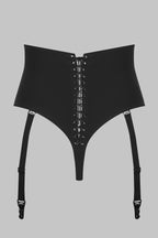 Tanga taille haute porte-jarretelle - Nuit Infinie