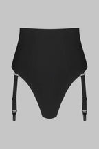 Tanga taille haute porte-jarretelle - Nuit Infinie