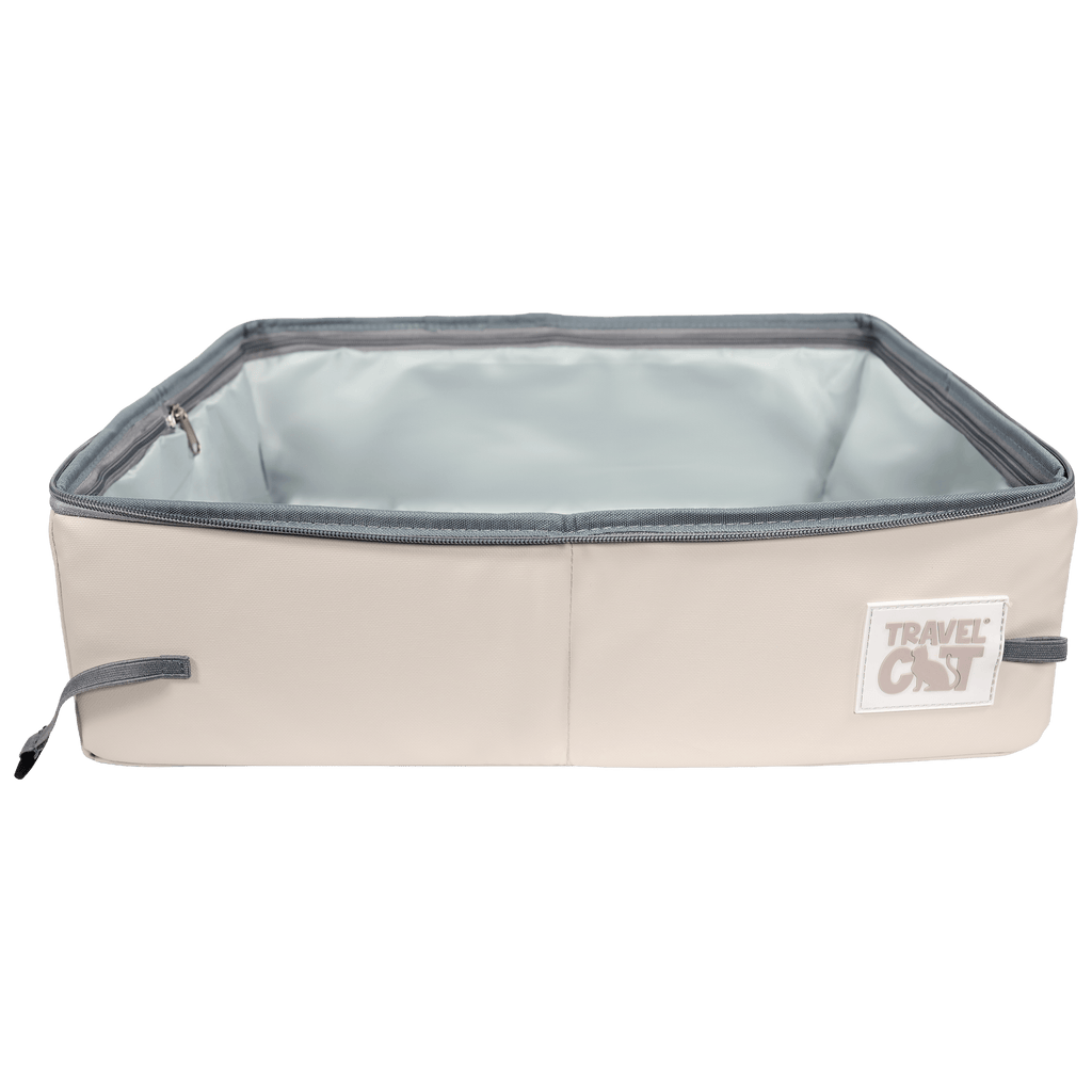 "The Porta-Pawty+" Covered Travel Litter Box - Portable Bathroom for Cats