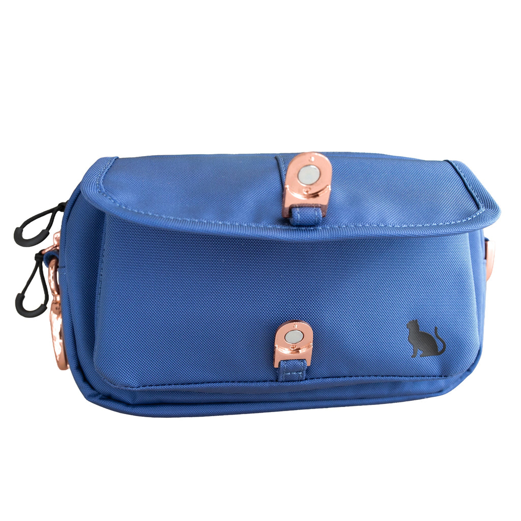 “The Whisker Walker” Cat Fanny Pack Walking Bag – Adjustable Hands-Free Fanny Pack for Treats, Leash & Essentials