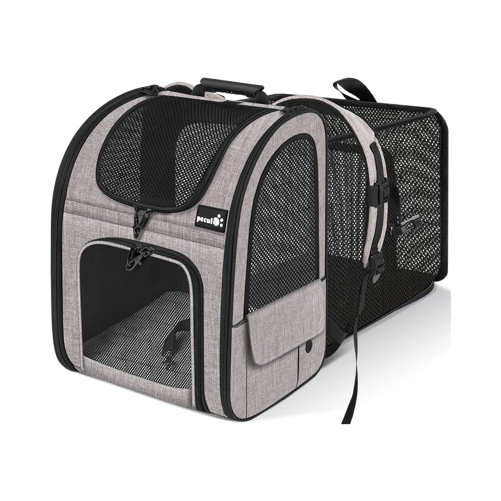 Cat Carrier Dog Backpack Expandable (Khaki)
