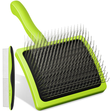 Pecute Professional Slicker Brush for Dogs & Pet Comb Grooming Dog Brush