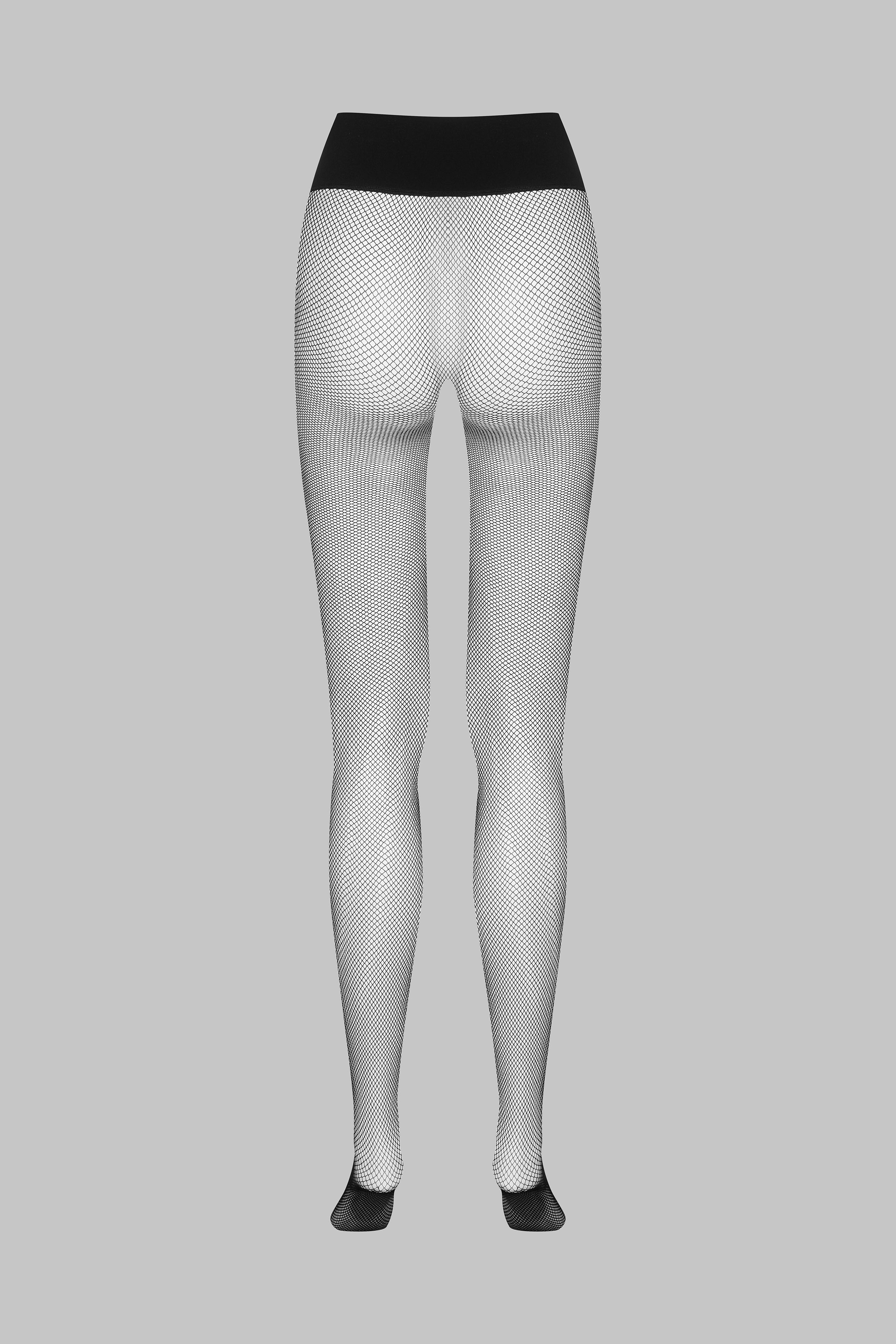Collant Seamless Résille - Noir - Scandale x Maison Close - LEGWEAR