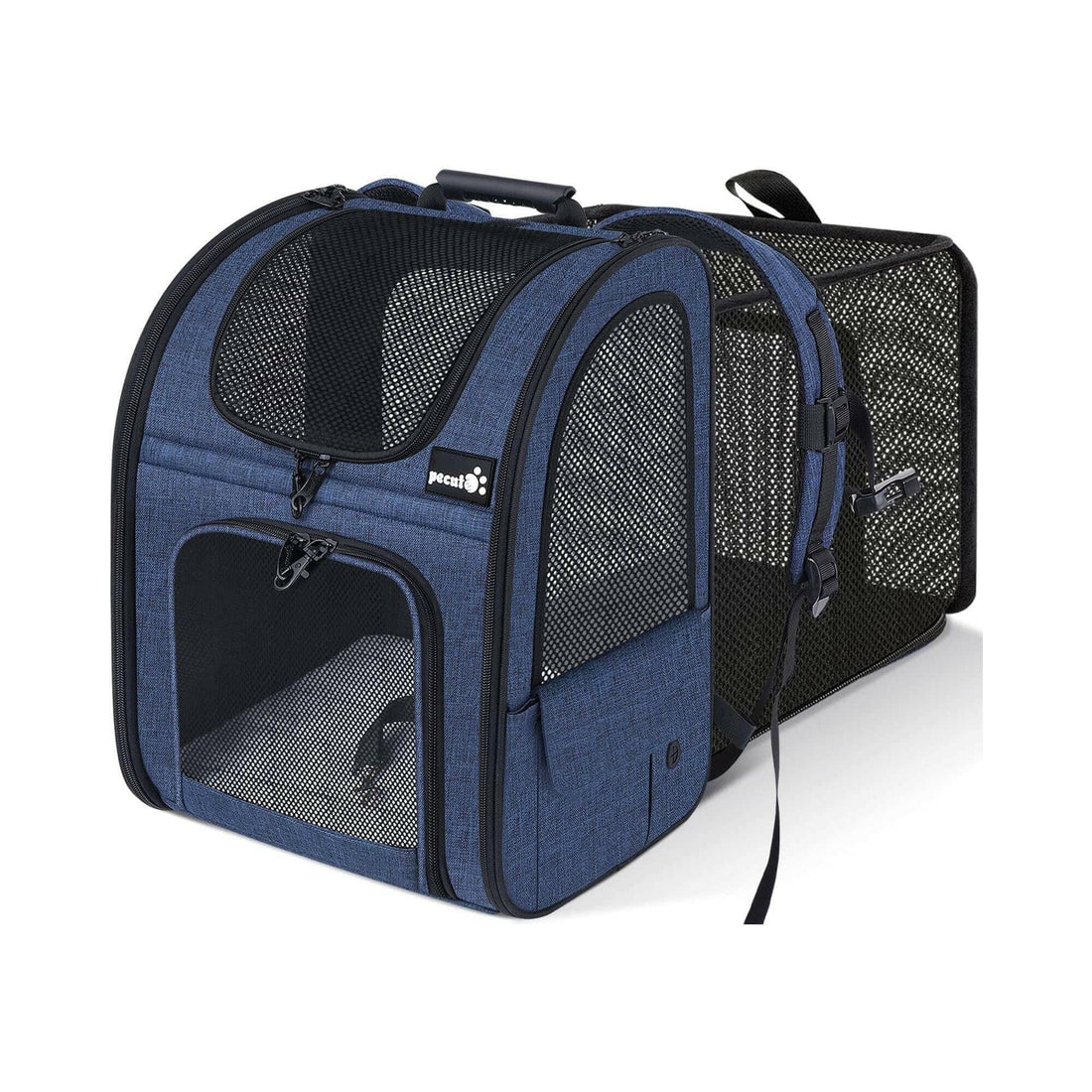 Cat Carrier Dog Backpack Expandable (Blue)