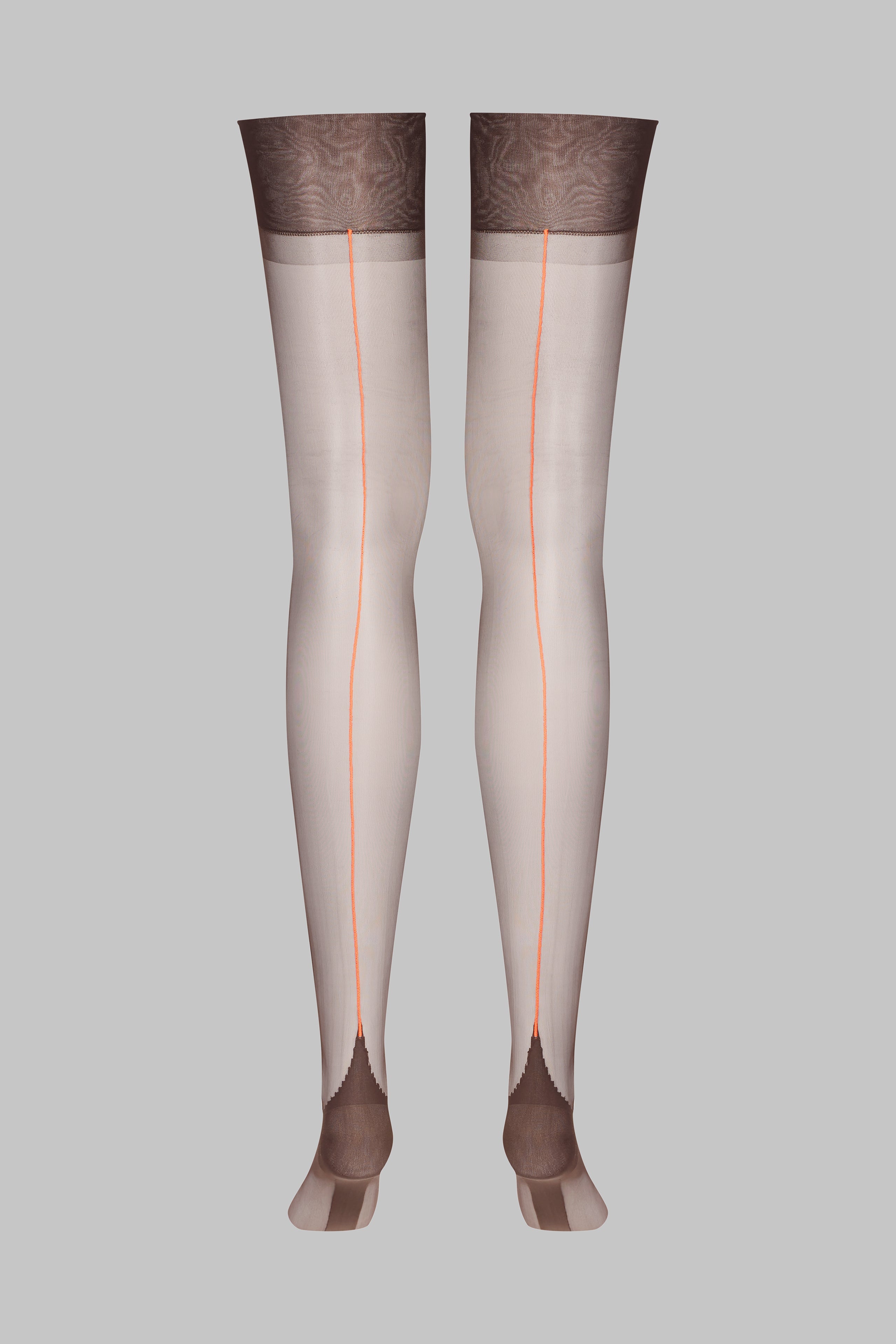 Bas nylon authentique couture fluo 15D - Legwear