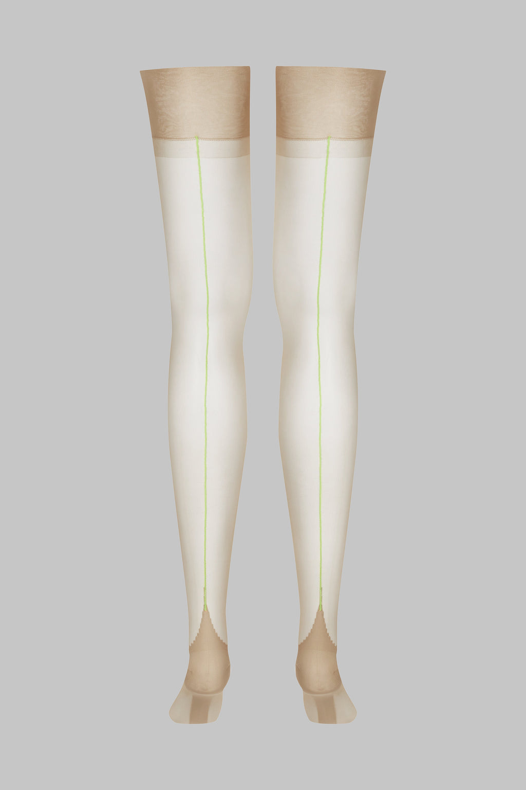 Bas nylon authentique couture fluo 15D - Legwear