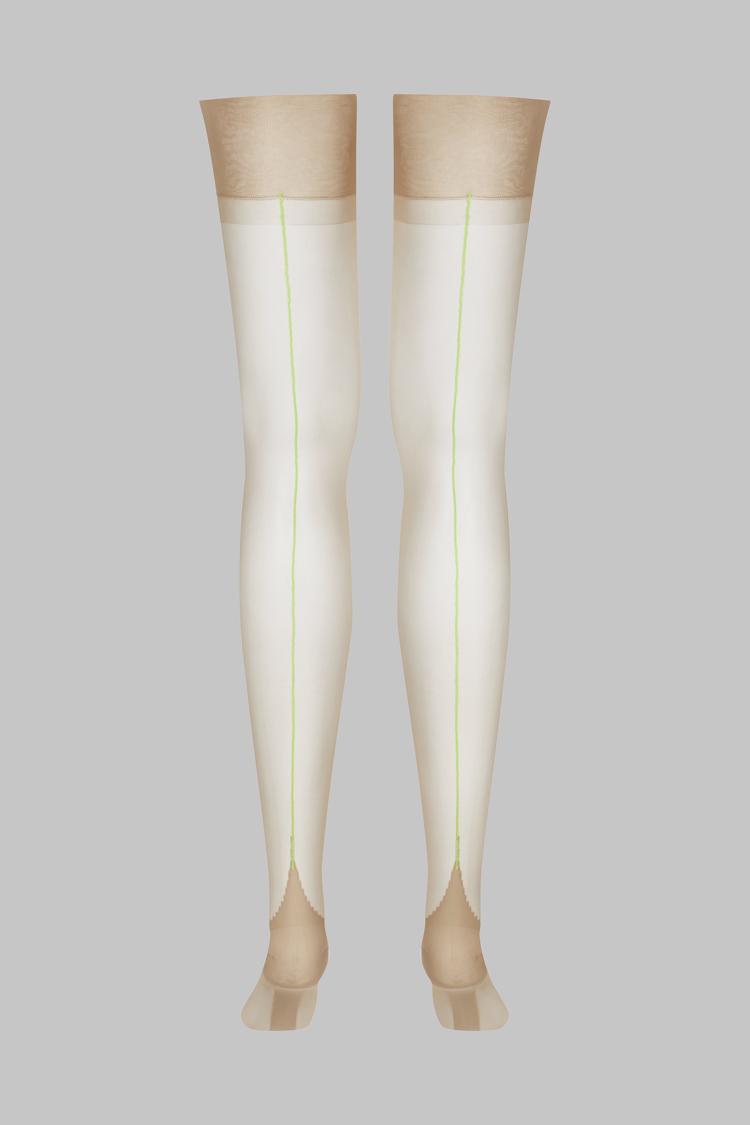 Bas nylon authentique couture fluo 15D - Legwear