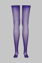 Bas coupés roulés 40D - Violet - Legwear