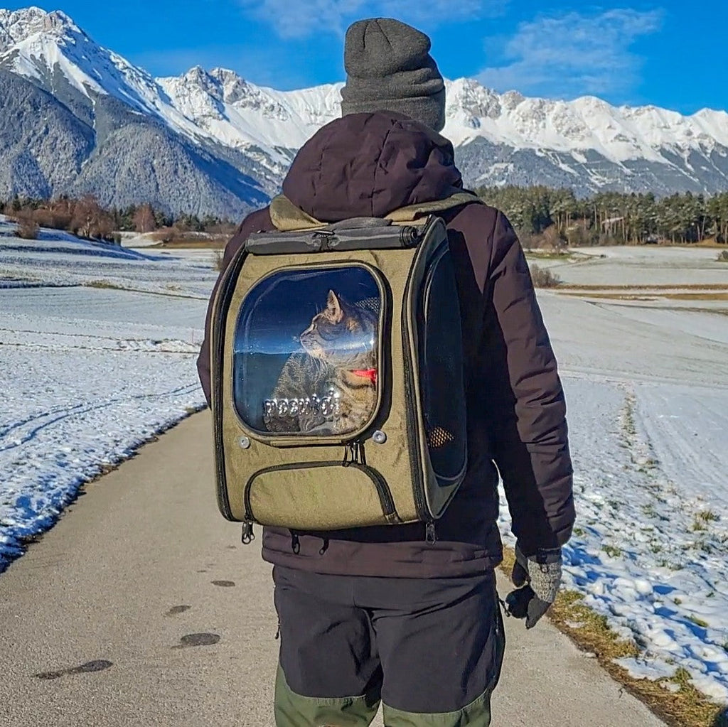 Expandable Bubble Cat Backpack Carrier Large Space Breathable Cat Carrier