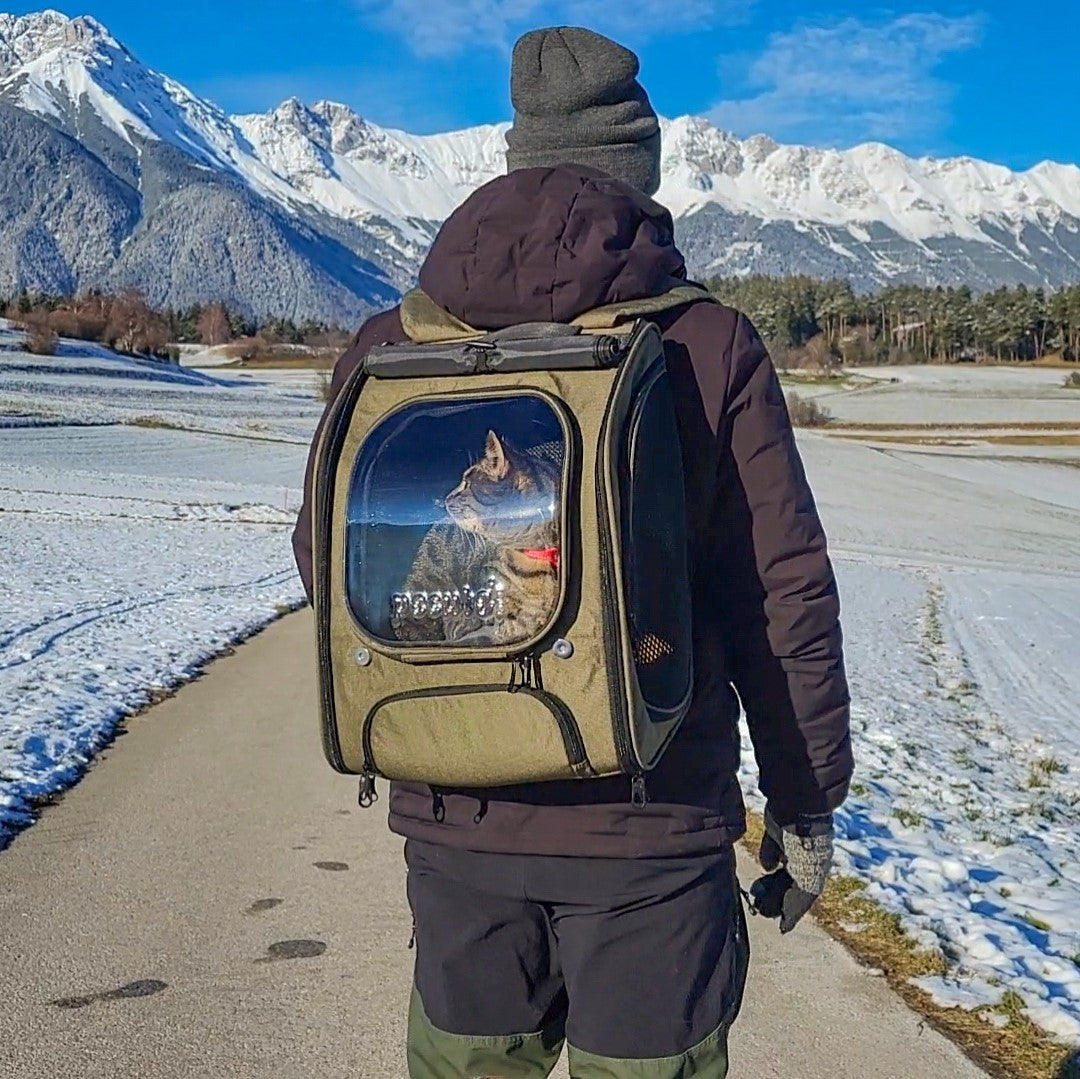 Expandable Bubble Cat Backpack Carrier Large Space Breathable Cat Carrier