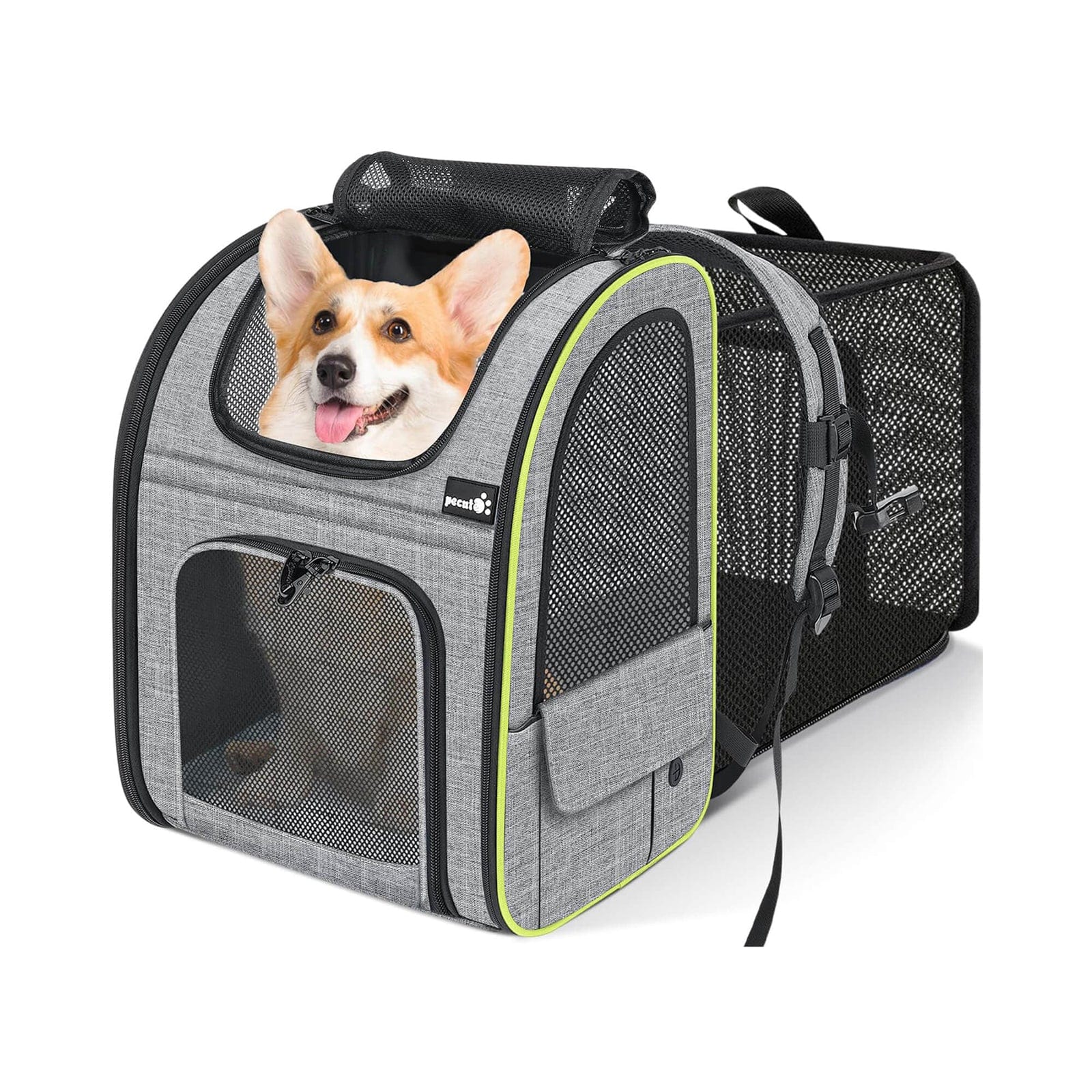Cat Carrier Dog Backpack Expandable (Grey) - As Seen on TV