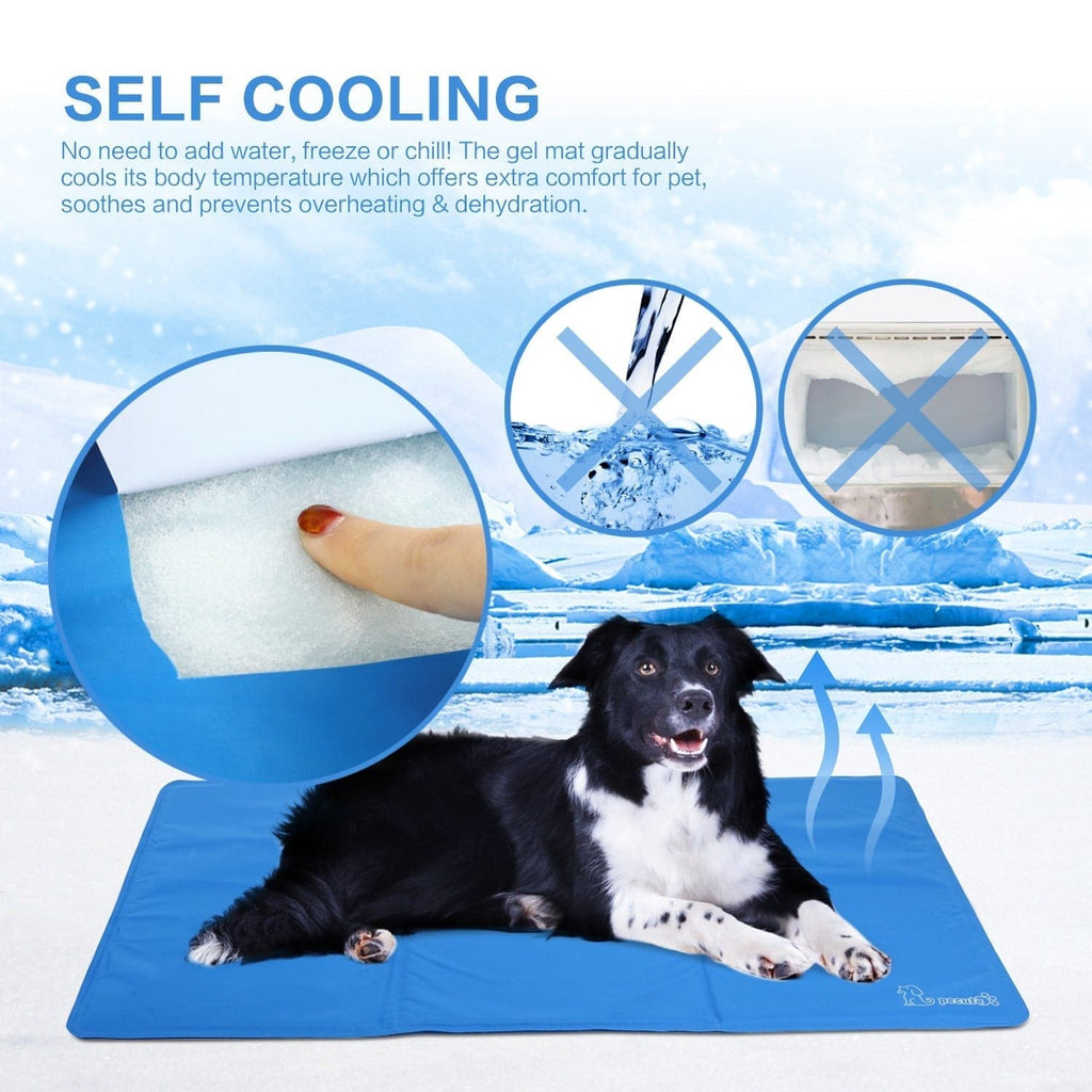 XS-XXL Dog Cooling Mat Blue