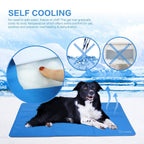 XS-XXL Dog Cooling Mat Blue