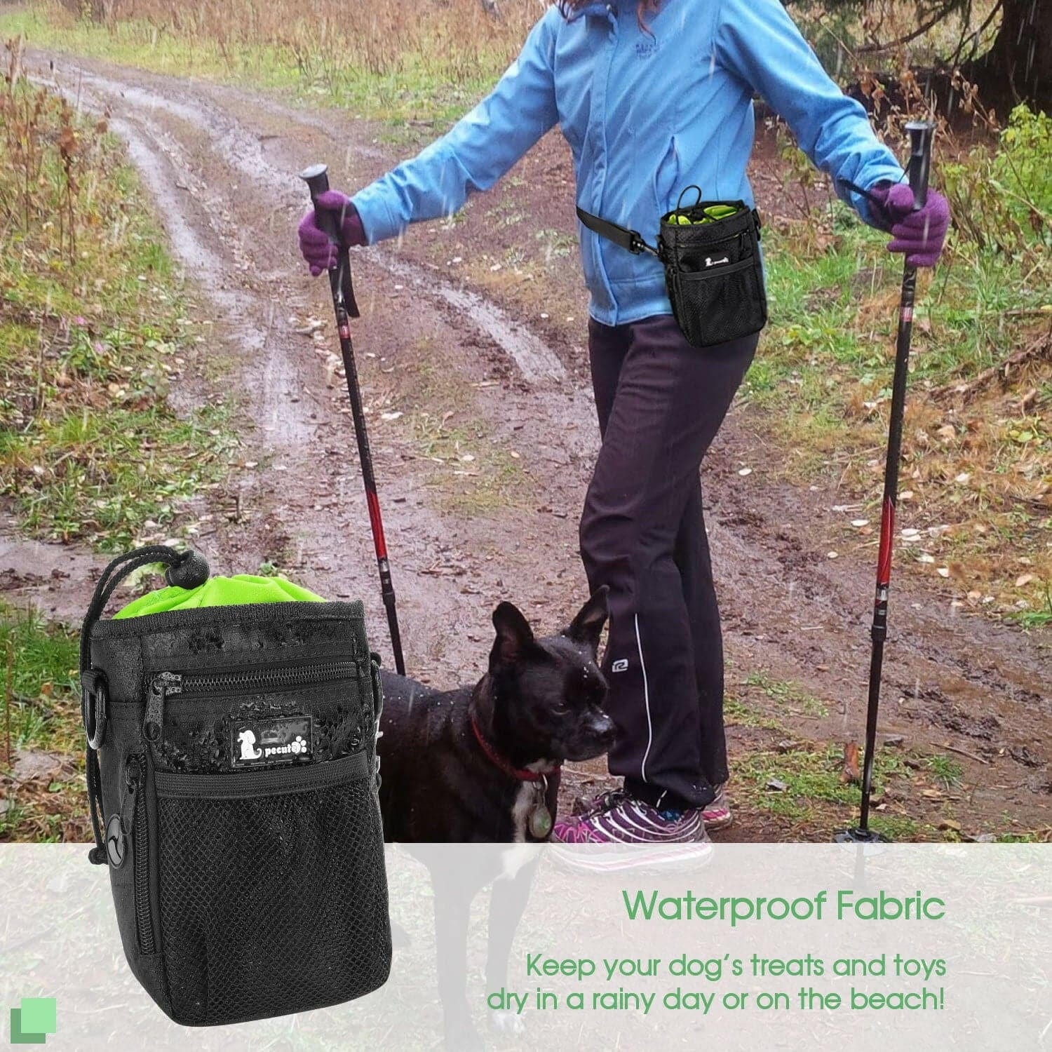 Pecute Waterproof Dog Treat Pouch Bag