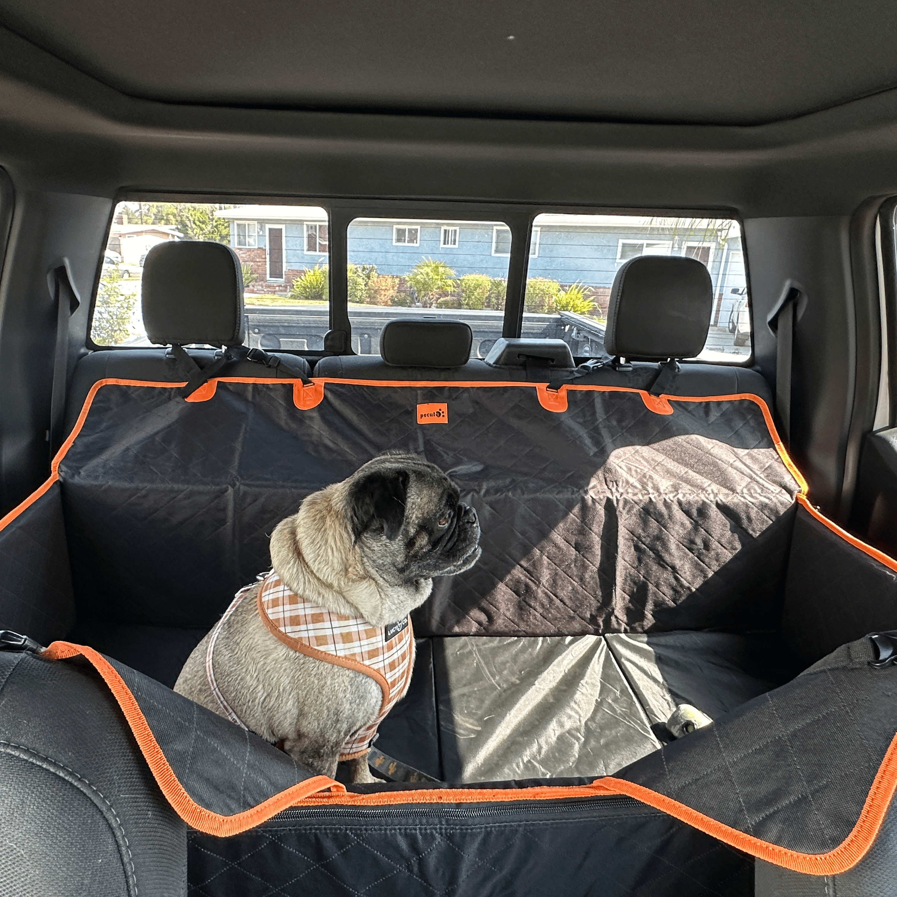 Back Seat Extender for Dogs with 3cm Pearl Cotton