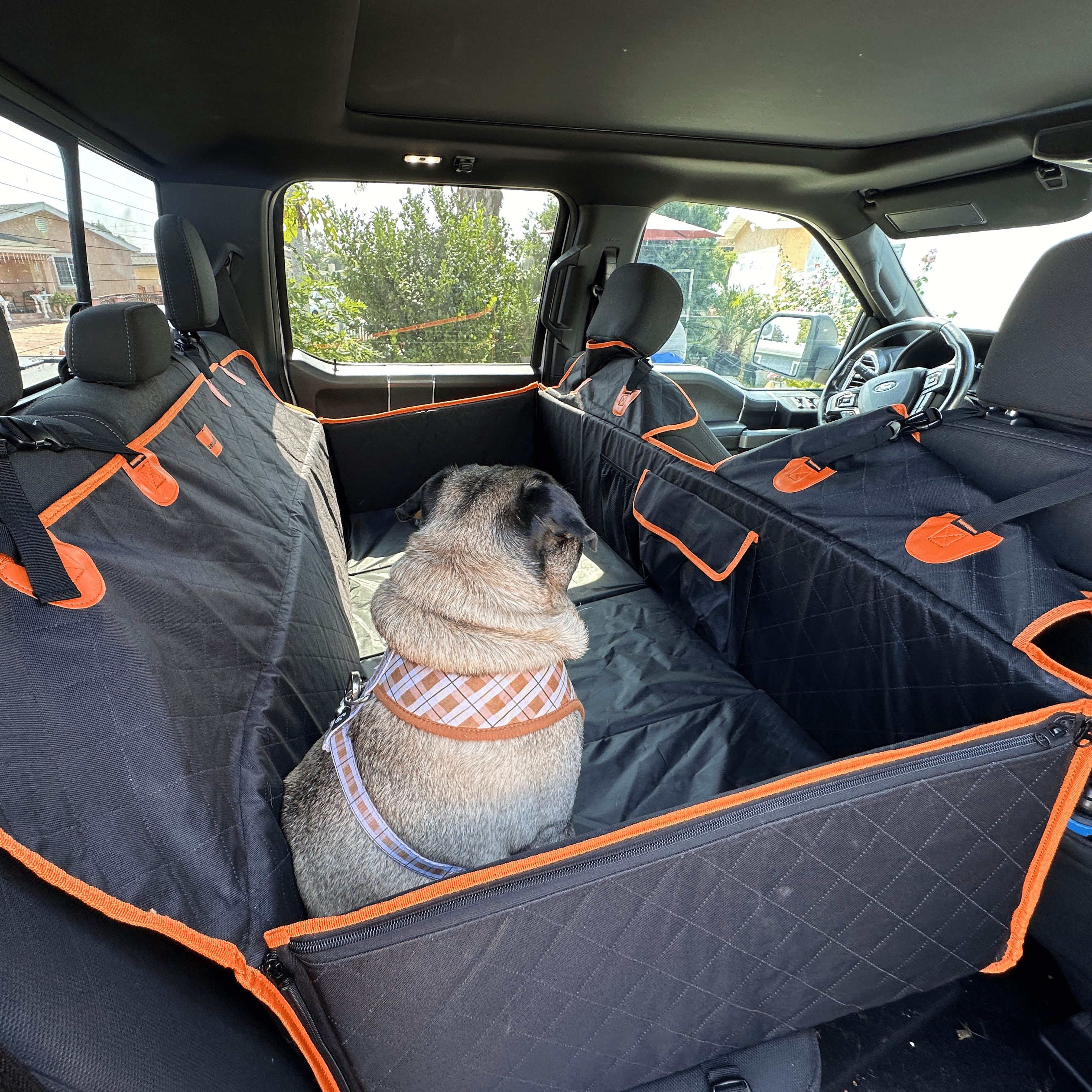 Back Seat Extender for Dogs with 3cm Pearl Cotton