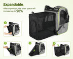Cat Carrier Dog Backpack Expandable (Grey) - As Seen on TV
