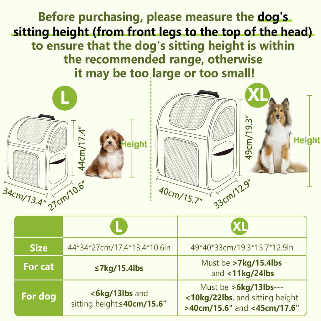 Cat Carrier Dog Backpack (Grey)