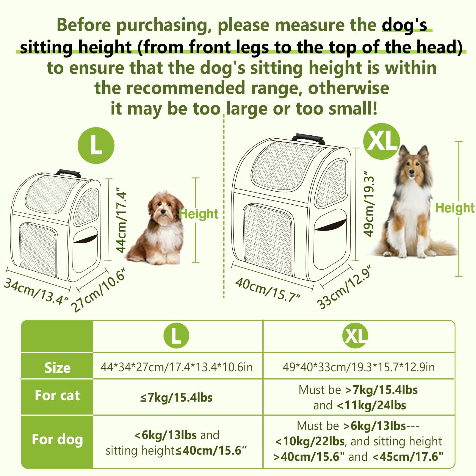 Cat Carrier Dog Backpack (Grey)