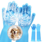 Updated Extension Dog Wash Mitt Bathing Grooming Gloves