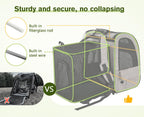 Cat Carrier Dog Backpack Expandable (Khaki)
