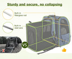 Cat Carrier Dog Backpack Expandable (Blue)